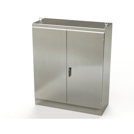 Saginaw Control & Engineering 3 Point Latch with Padlock/Keylock Handle Electrical Enclosures, 72 in H, 24 in D, 60 in W SCE-726024SSFSD